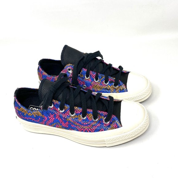 Converse CHUNK 70 OX Blue Pink Egret Canvas Low Top Sneaker Women's Size 570265C - Picture 4 of 11